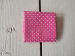 Lief stofje - witte stip op roze, Nieuw, Ophalen of Verzenden, Katoen, Roze