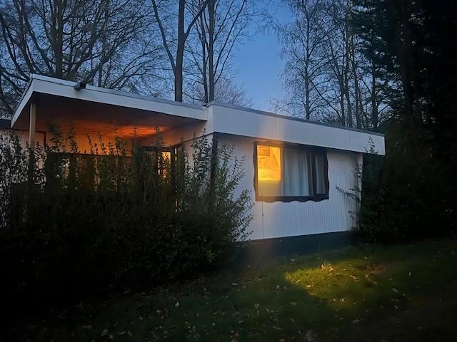 Luxe chalet te koop Reigershorst Montfort, Caravans en Kamperen, Stacaravans, meer dan 6, Ophalen