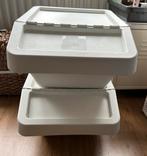 Witte kunststof opbergbak met deksel., Ophalen, 50 tot 100 cm, Zo goed als nieuw, Minder dan 50 cm