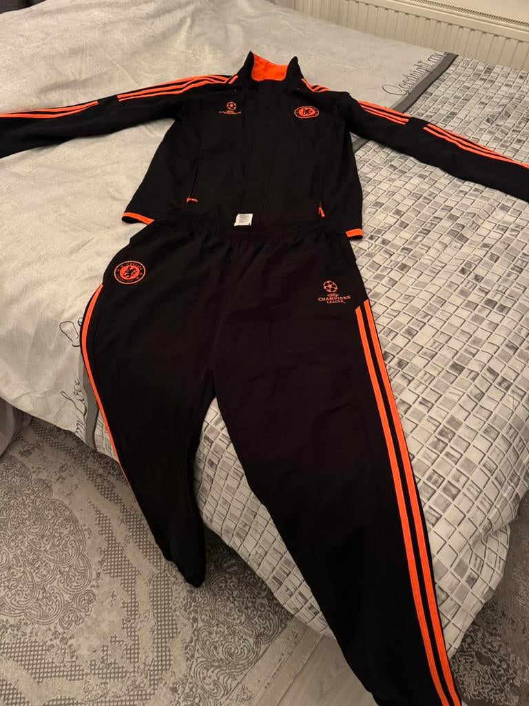 Chelsea Champions League Trainingspak MAAT L/ZGAN/ADIDAS, Zwart, Maat 56/58 (XL), Ophalen of Verzenden, Zo goed als nieuw