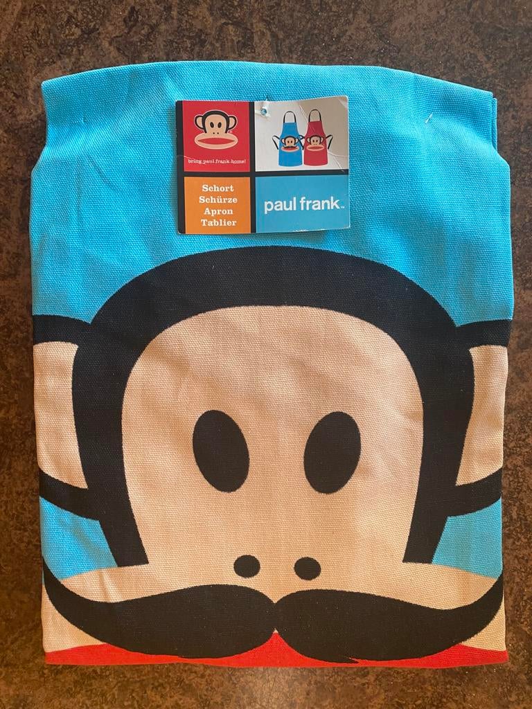 PAUL FRANK KOOK SCHORT + OVEN HANDSCHOEN., Ophalen of Verzenden, Nieuw, Blauw, Schort