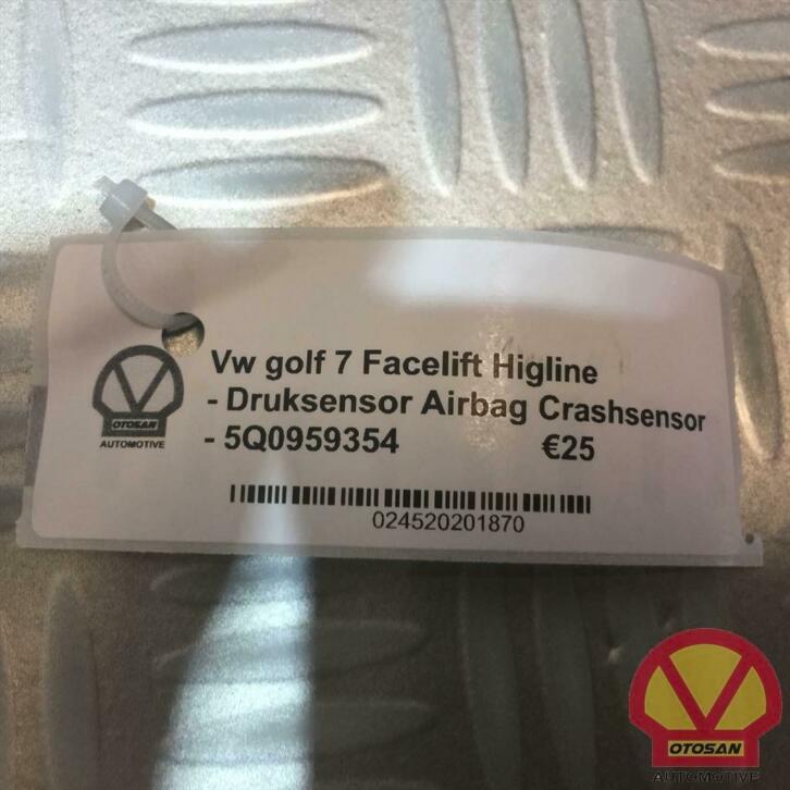 vw golf 7 facelift druk airbag sensor crashsensor 5q0959354, Gebruikt, Volkswagen, Volkswagen AG, Berliner Ring 2
38440  Wolfsburg, DE