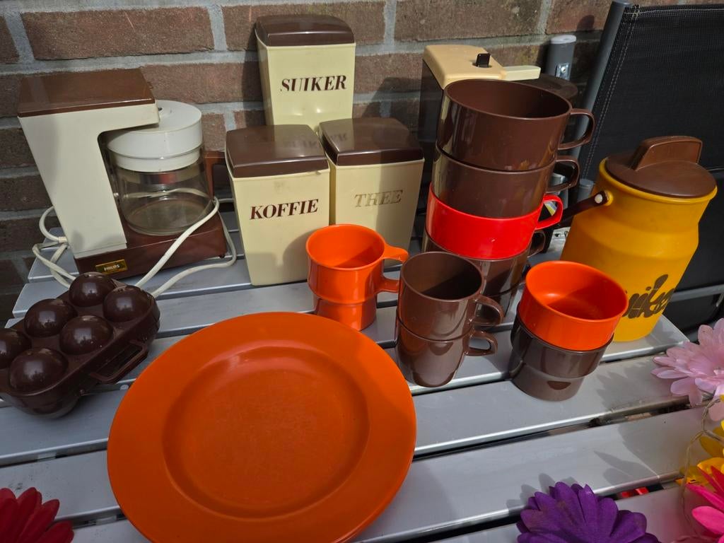 Retro camping servies mepal, Ophalen
