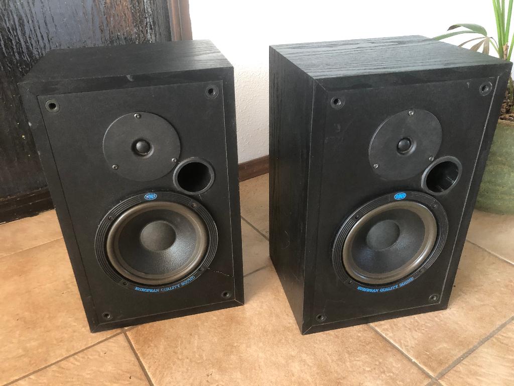 Te Koop: 2-weg BNS-E12S luidspreker set-1., Audio, Tv en Foto, Luidsprekers, Gebruikt, 120 watt of meer, Front, Rear of Stereo speakers