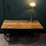 Leuke side table op wielen, Ophalen, 50 tot 100 cm, Rond, Zo goed als nieuw