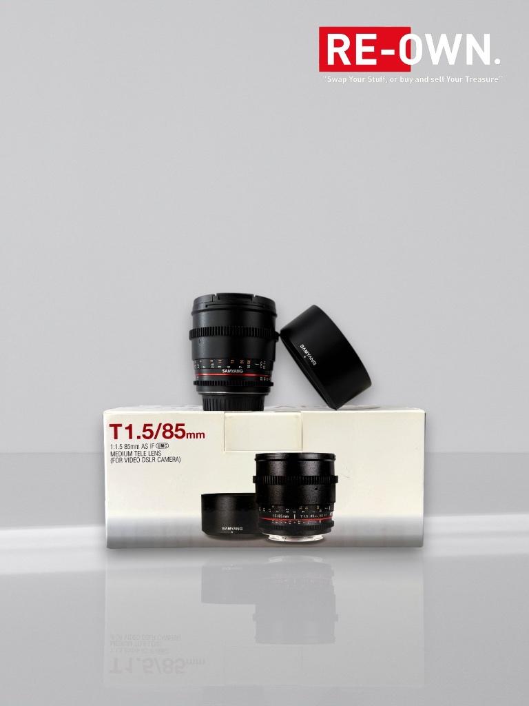 Samyang 85mm T1.5 VDSLR AS IF UMC II For Canon (topstaat), Audio, Tv en Foto, Fotografie | Lenzen en Objectieven, ., Samyang, Zo goed als nieuw
