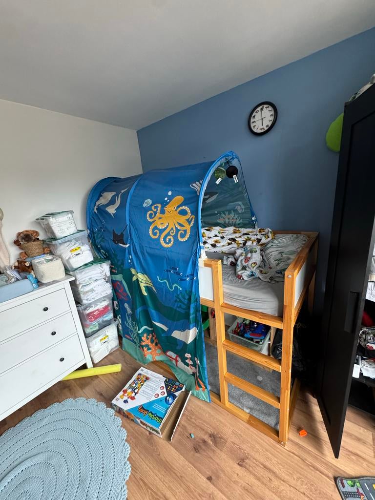 Hoogslaper bed kind - Zo goed als nieuw, Ophalen, Zo goed als nieuw, Hoogslaper