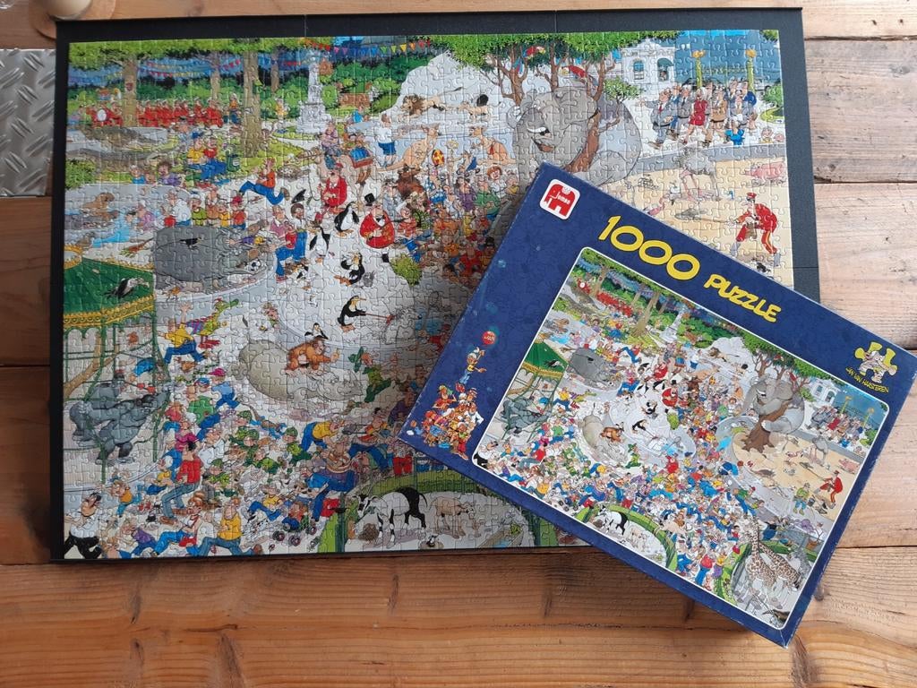 Jan van Haasteren puzzel, Dierentuin Artis,  1000 st., Ophalen of Verzenden, 500 t/m 1500 stukjes, Gebruikt