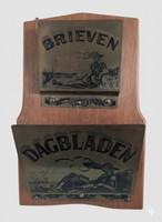 Vintage Wandhouder – Voor Brieven en dagbladen, Ophalen of Verzenden, Gebruikt