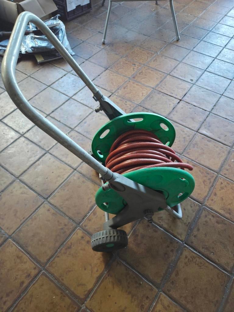 Gardena tuinhaspel met slang, Tuin en Terras, Tuinslangen, Ophalen, Gebruikt, Tuinslanghaspel