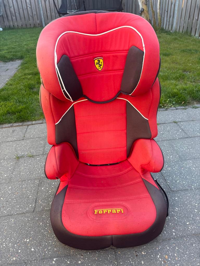 Ferrari Kinderstoel - Rood en Zwart, 15 t/m 36 kg, Verstelbare rugleuning, Ophalen, Overige merken