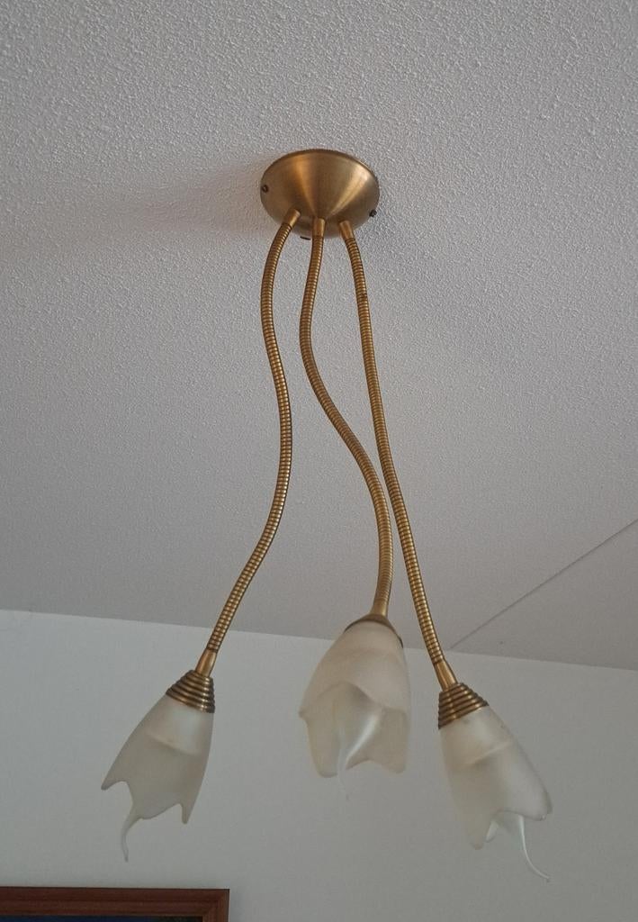 Hanglamp met 3 bloemvormige kelkjes, Ophalen, Minder dan 50 cm