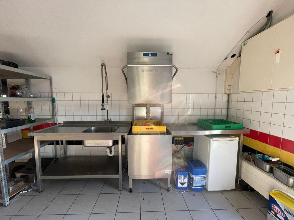 Horeca vaatwasser Hobart met werkbank en spoelbak, Huis en Inrichting, Ophalen of Verzenden, Gebruikt