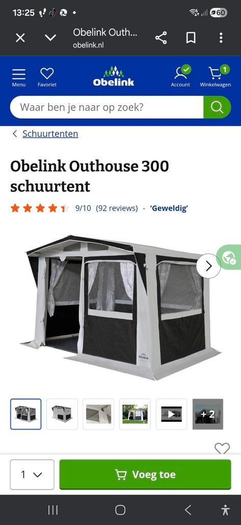 Gezocht   Obelink Outhouse 300 schuurtent, Caravans en Kamperen, Tenten, Ophalen of Verzenden