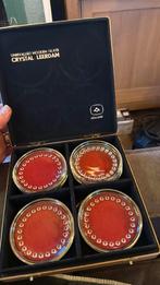 Kristallen onderzetters Royal Leerdam ongebruikt, Ophalen of Verzenden, Zo goed als nieuw, Glas of Kopje