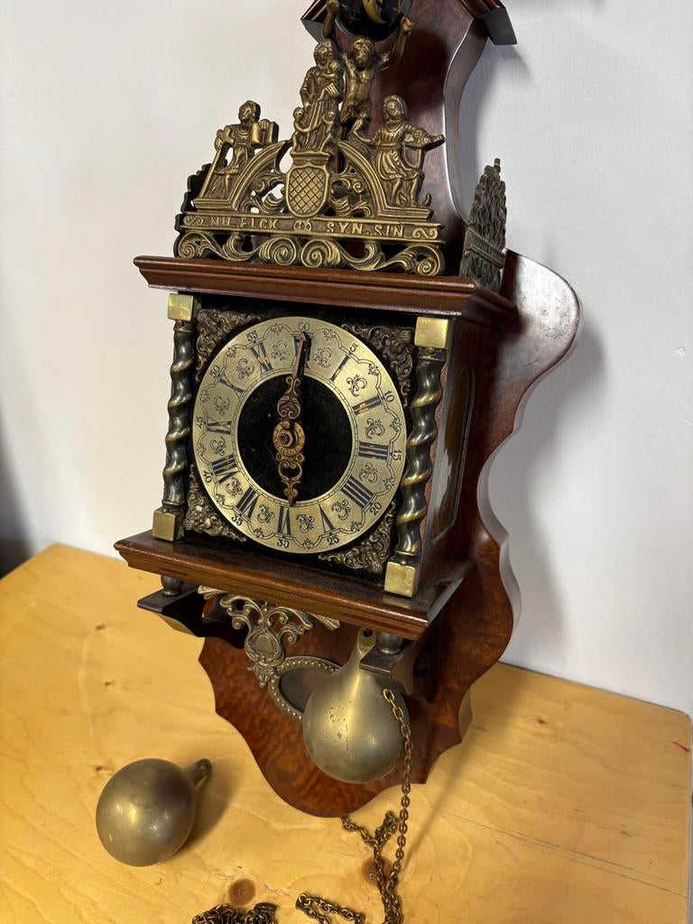 Zaanse klok met Atlas en gewichten, Ophalen of Verzenden