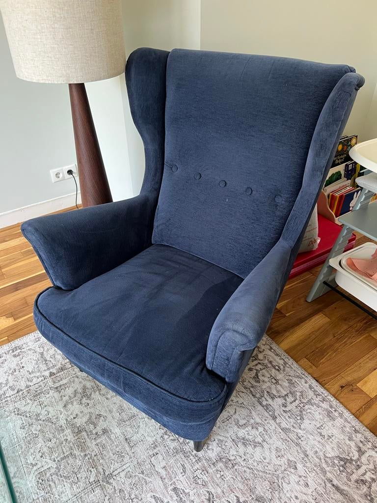 IKEA stoel, gebruikt maar in prima staat, Huis en Inrichting, Stoelen, Ophalen, Gebruikt, Blauw, Eén