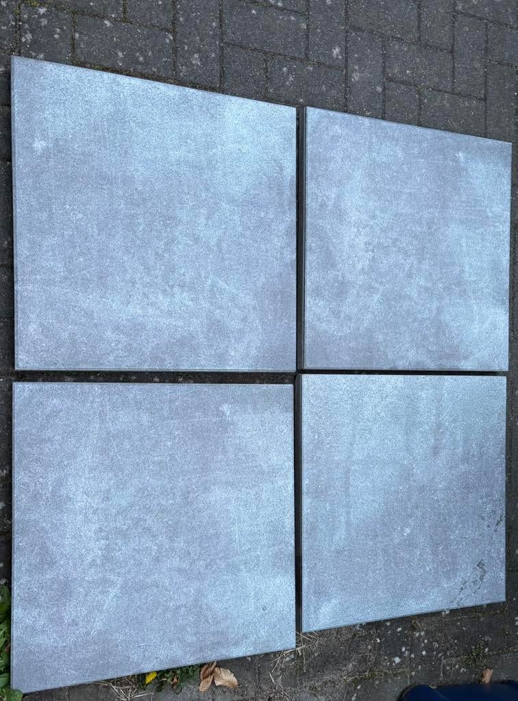 Keramische tuintegels 60x60 – 24 stuks – ±8,6 m², Tuin en Terras, Tegels en Klinkers, Ophalen, Keramiek, 5 tot 10 m², Zo goed als nieuw