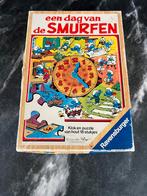 Vintage Ravensburger Houten smurfen puzzel, Ophalen of Verzenden, Minder dan 500 stukjes, Zo goed als nieuw