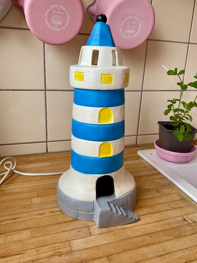 Vintage lamp heico vuurtoren, Kunststof, Gebruikt, Ophalen of Verzenden, Vintage retro stoer