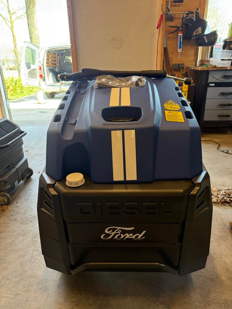 Ford Diesel Hogedrukreiniger - Professionele Warmwater, Tuin en Terras, Ophalen, Nieuw, Benzine, Met regelbare waterdruk