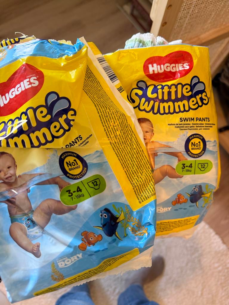 Huggies Little Swimmers Zwemluiers Maat 3-4 (7-15kg), Kinderen en Baby's, Babykleding | Overige, Ophalen, Gebruikt, Jongetje of Meisje