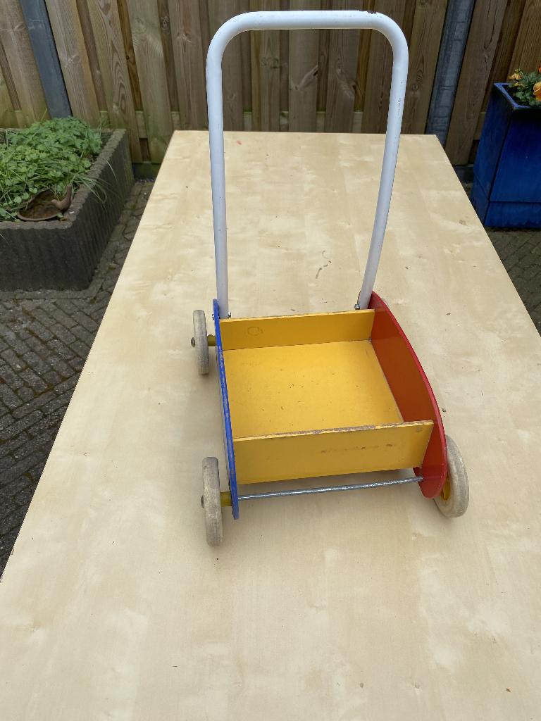 Houten loopkarretje, Ophalen, Gebruikt, Duw- of Trekspeelgoed