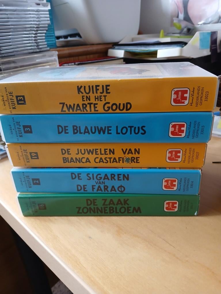 Kuifje VHS banden - 5 stuks, Alle leeftijden, Ophalen, Gebruikt