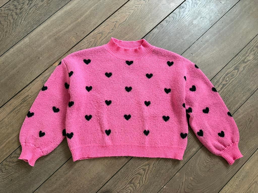 Trui met hartjes s, Kleding | Dames, Truien en Vesten, Ophalen of Verzenden, Gedragen, Maat 36 (S), Roze