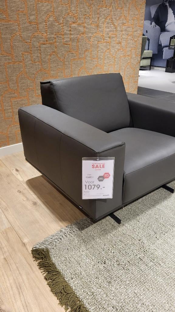 Montèl Fauteuil leer, Huis en Inrichting, Fauteuils, Ophalen, 75 tot 100 cm, Leer, 75 tot 100 cm
