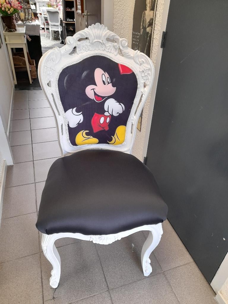 Barok stoel mickey mouse opnieuw gestoffeerd, Antiek en Kunst, Ophalen of Verzenden