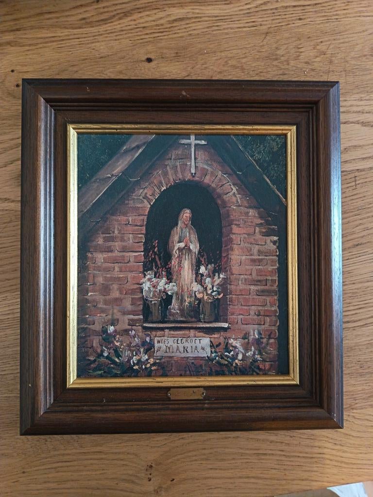 Oud schilderij 'Wees Gegroet Maria' door Leon Engelen, Antiek en Kunst, Ophalen of Verzenden