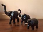 Set van 3 Afrikaanse olifantjes, Ophalen of Verzenden, Zo goed als nieuw, Dier