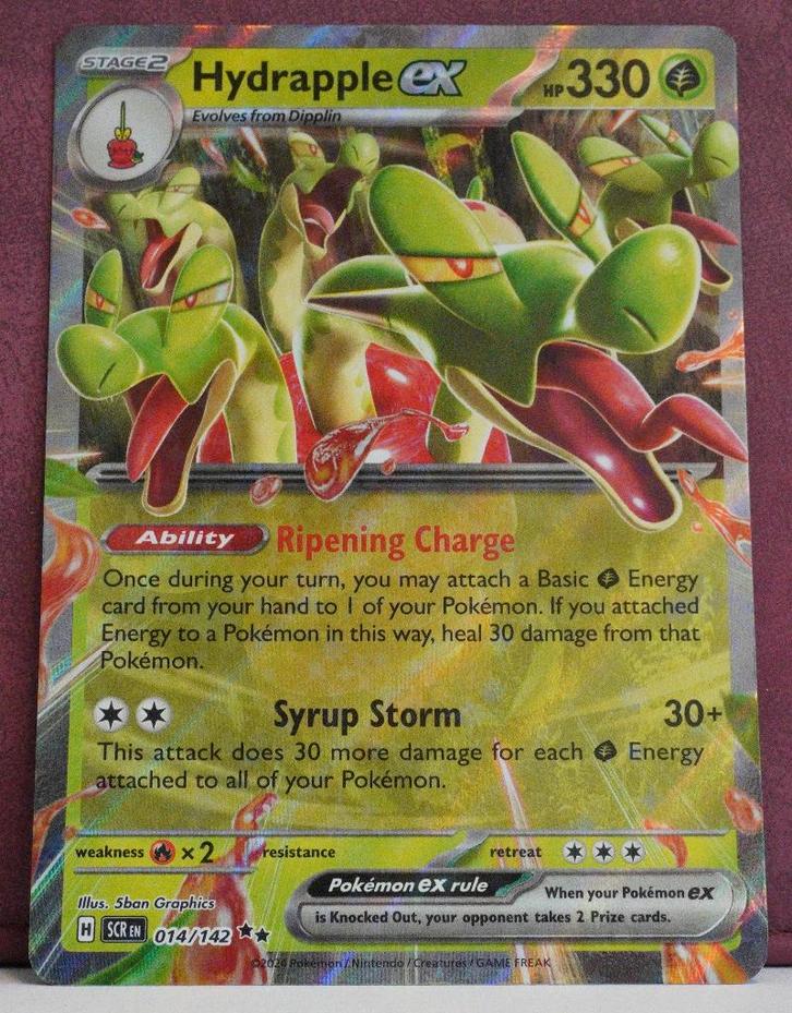 Hydrapple EX 014-142 Stellar Crown Pokémon Kaart, Hobby en Vrije tijd, Verzamelkaartspellen | Pokémon, Nieuw, Losse kaart, Verzenden