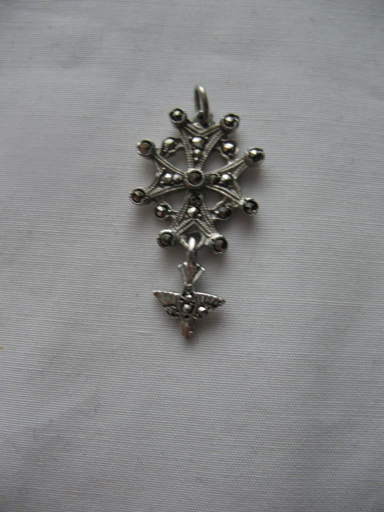 Zilveren Hanger Hugenoten Kruis Vintage, Ophalen of Verzenden, Zilver, Hanger