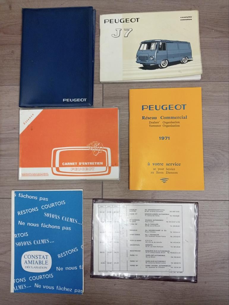 Instructieboekje Peugeot J7 + onderhoudsboek + DIV., Ophalen of Verzenden