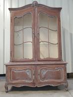 Queen Ann Stijl vitrinekast. Het kan geleverd worden., Ophalen, 100 tot 150 cm, Eikenhout, 150 tot 200 cm