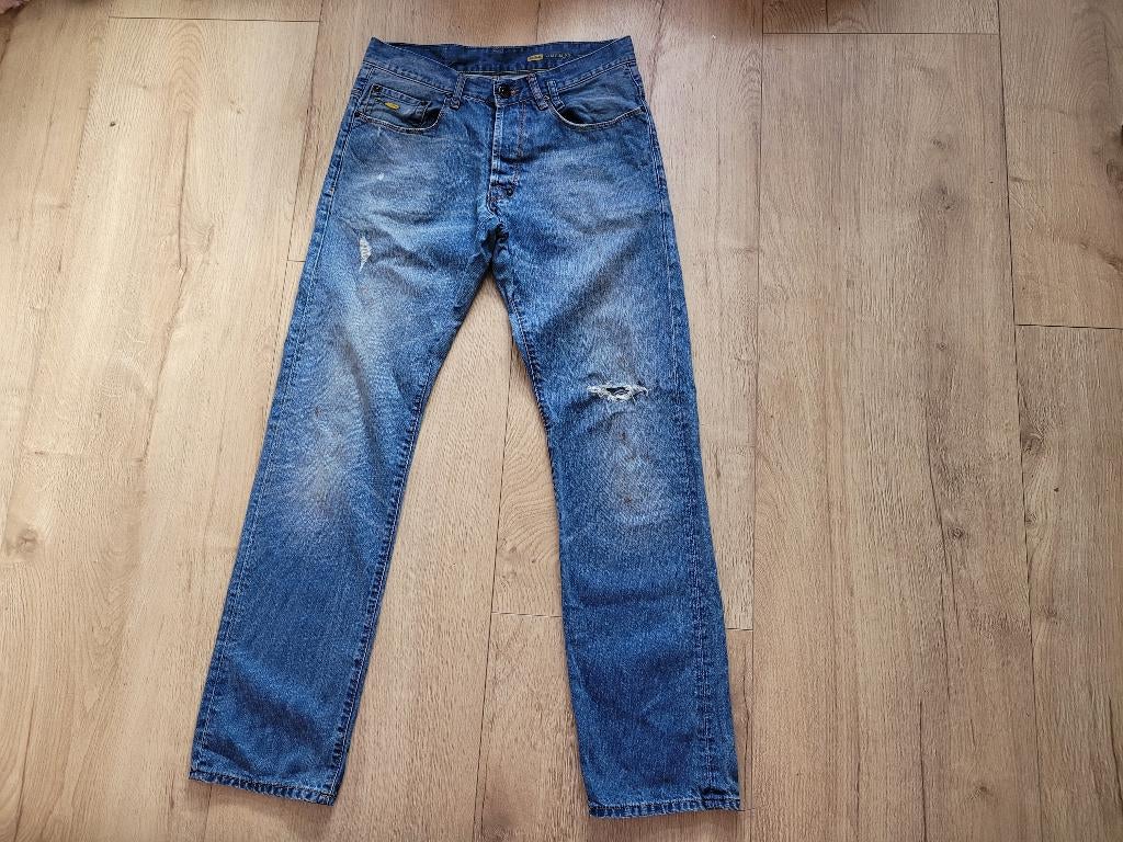 JC RAGS blauwe ripped spijkerbroek maat 30/32 ~ TH1002, Blauw, W32 (confectie 46) of kleiner, Ophalen of Verzenden, Zo goed als nieuw