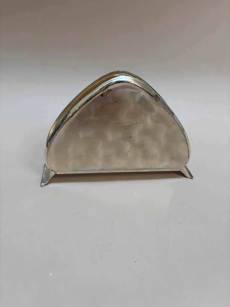 Vintage verzilverde servethouder, Ophalen of Verzenden