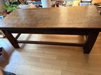 massief eikenhouten salontafel, Ophalen, Gebruikt, 100 tot 150 cm, 50 tot 100 cm