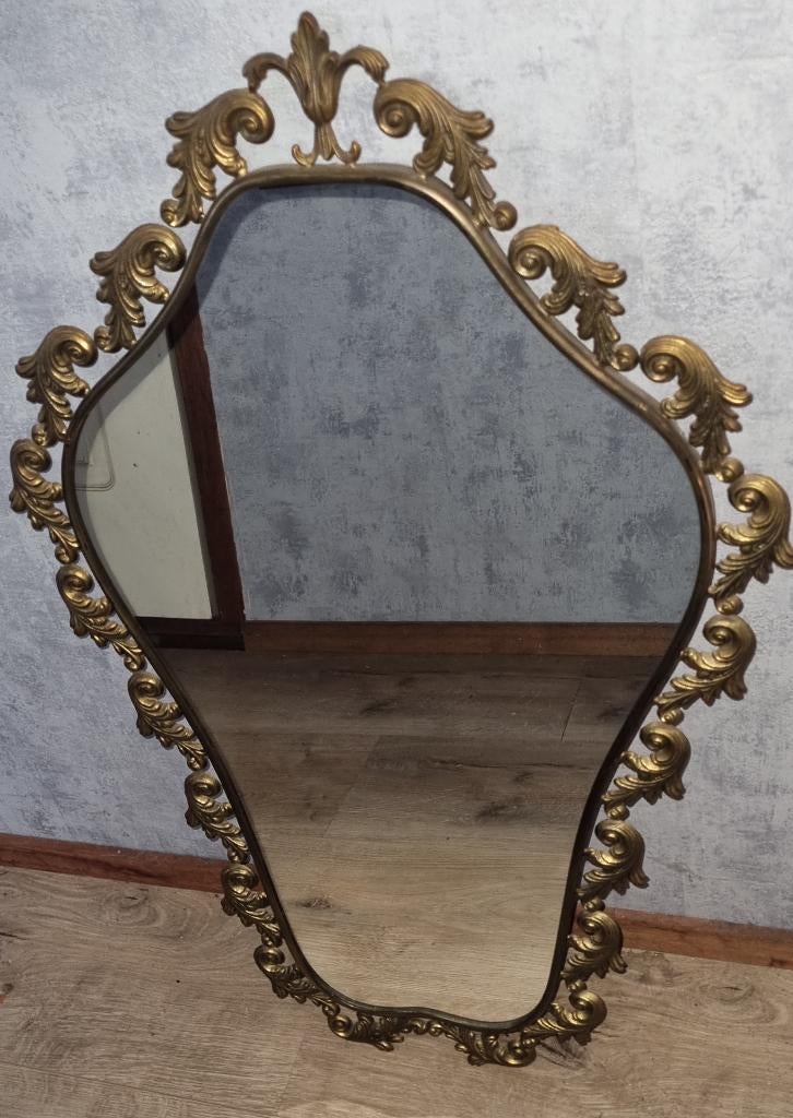 Italiaanse vintage barok spiegel, Ophalen, Ovaal, 50 tot 100 cm, Minder dan 100 cm