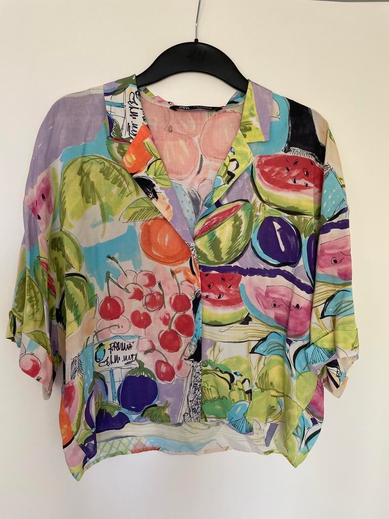 Fleurig blousje van Zara maat M, Kleding | Dames, Blouses en Tunieken, Ophalen of Verzenden, Zo goed als nieuw, Maat 38/40 (M)