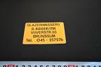 sticker Brunssum Glazenwasserij D. RIDDERSMA Vijverstraat 33, Ophalen, Zo goed als nieuw, Sticker