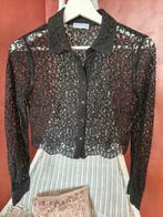 Loavies - Kant kanten blouse zwart - mt xs, Verzenden, Zwart, Maat 34 (XS) of kleiner, Loavies