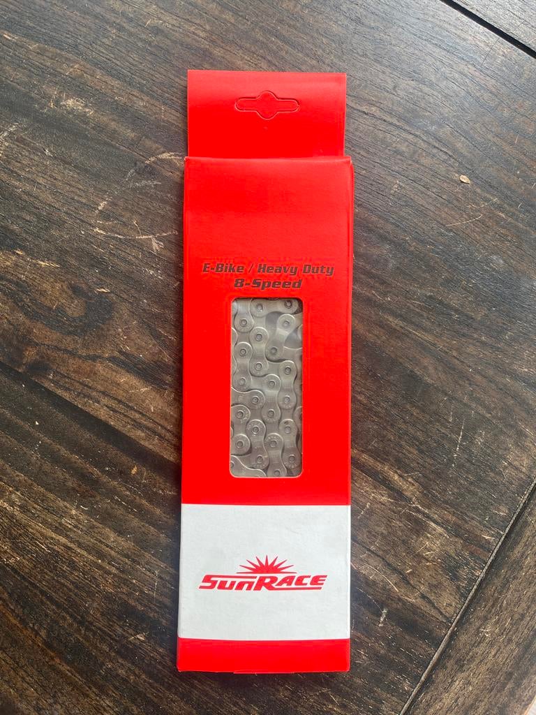 Sun Race fiets ketting E-bike / Heavy Duty 8-speed, Ophalen of Verzenden, Nieuw, Elektrische fiets, Derailleur of Ketting