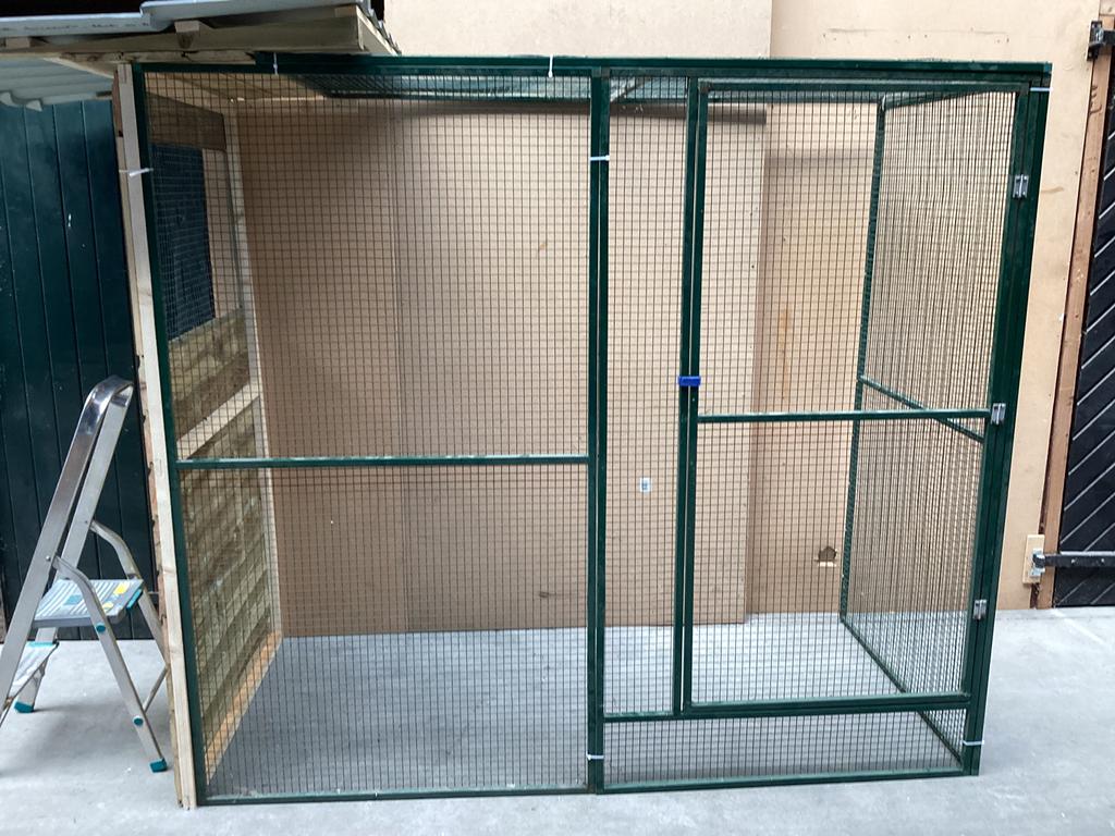 Volière parkieten/kanaries, Dieren en Toebehoren, Vogels | Hokken en Kooien, Ophalen, Zo goed als nieuw, Metaal, Volière