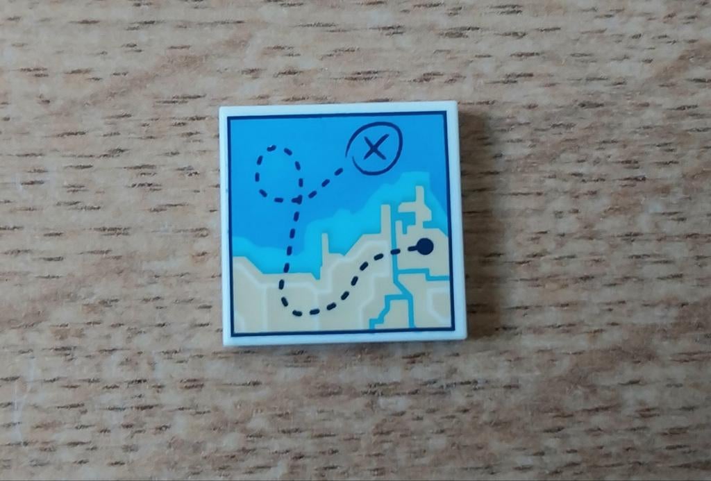lego landkaart  / schatkaart wit 2x2 tegel opdruk nieuw🆕️, Ophalen of Verzenden, Nieuw