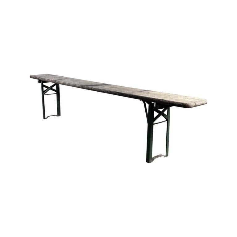 14x Vintage bierbanken, banken horeca retro klapbanken  192, 2 zitplaatsen, Gebruikt, Teakhout, Ophalen of Verzenden