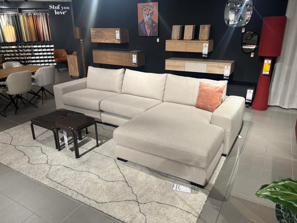 Trendhopper Hoekbank Malta, Ophalen, 300 cm of meer, Zo goed als nieuw, Stof