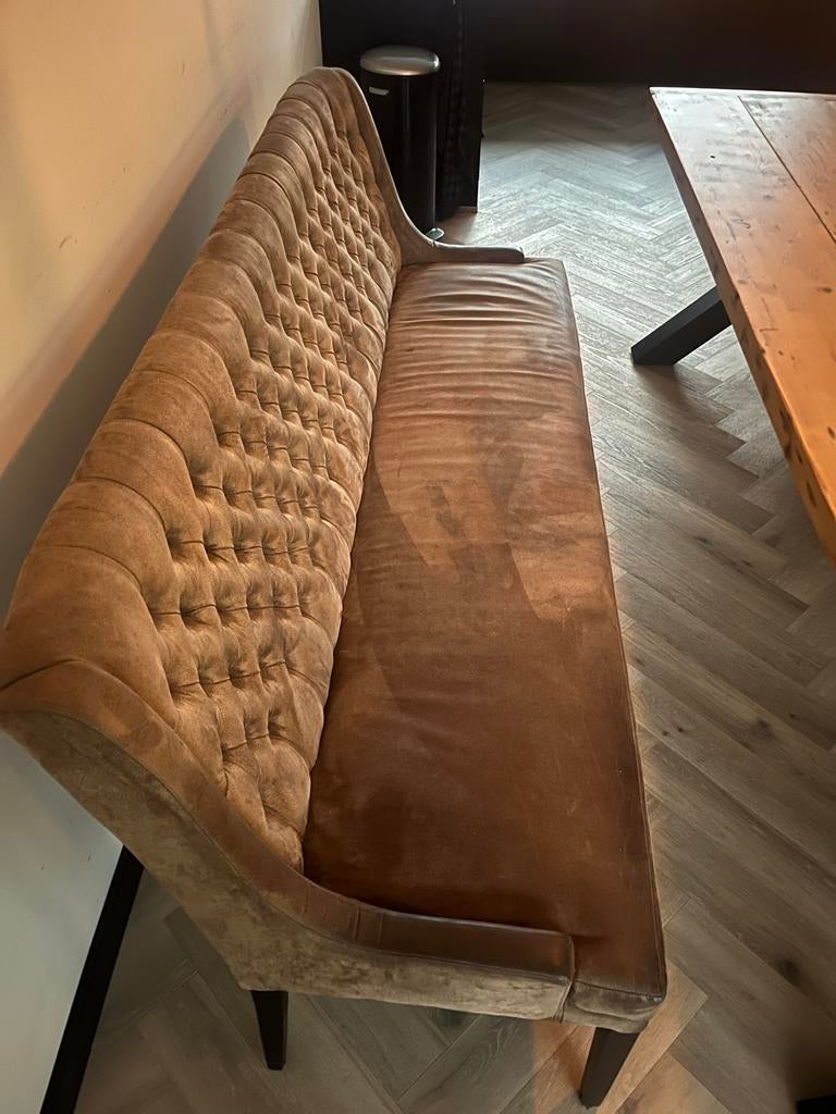 ALLEEN EETBANK MET 3 STOELEN, Ophalen of Verzenden, Zo goed als nieuw, Stof, Drie